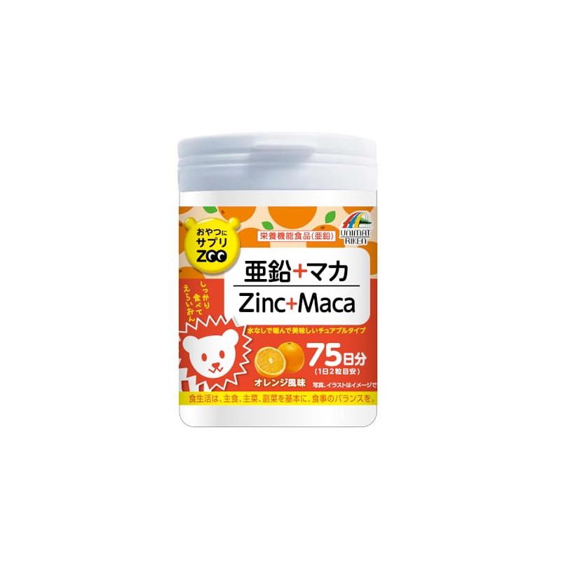 Unimatricane ZOO Zinc+Maca, 75-Day Supplement, 150 Tablets