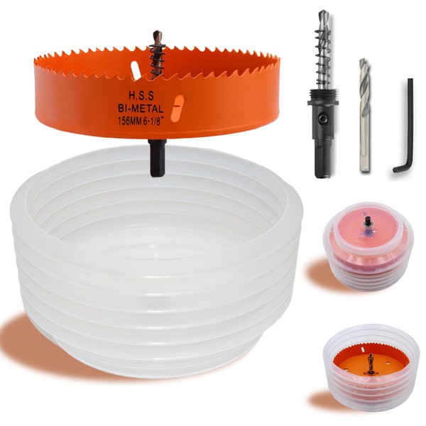 6 1/8 inch Hole Saw with Dust Bowl for 6