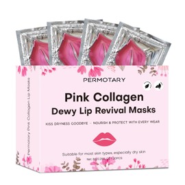Permotary 30 PCS Moisturizing Collagen Lip Mask Crystal Mouth Care Pads Mask for Moisturizing & Reducing Chapped, Smoothing Fine Lines Lip Patches with Moisture Essence to Firms & Hydrate