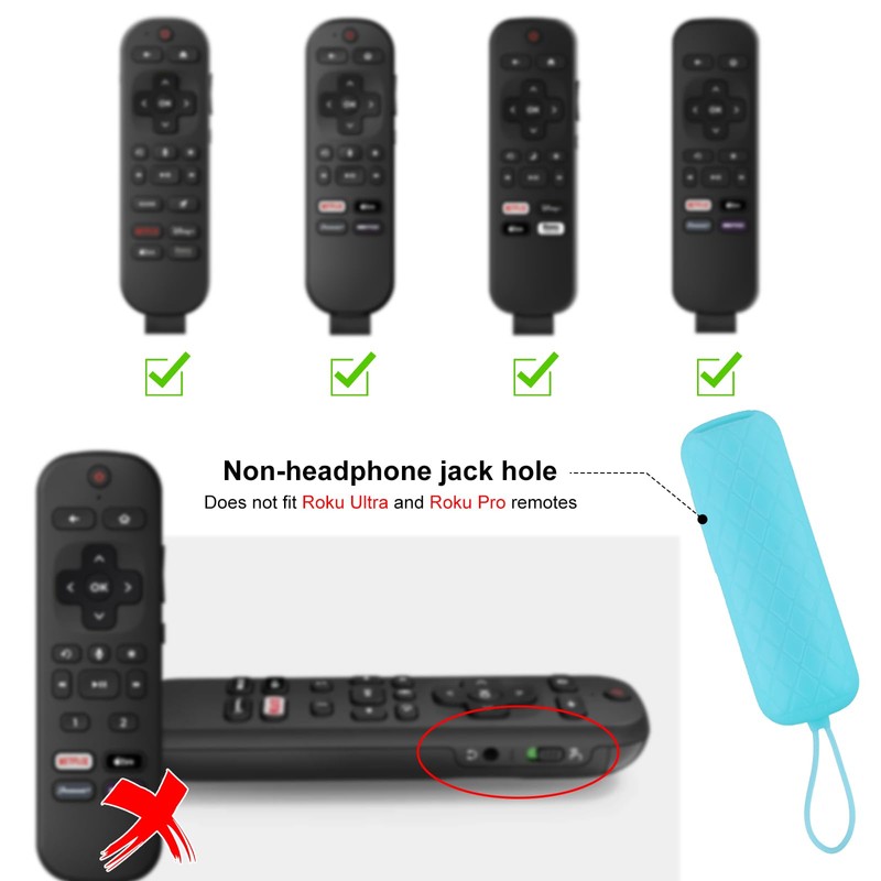 2pcs Silicone Replacement Remote Control Case, Soft Remote Control Protective