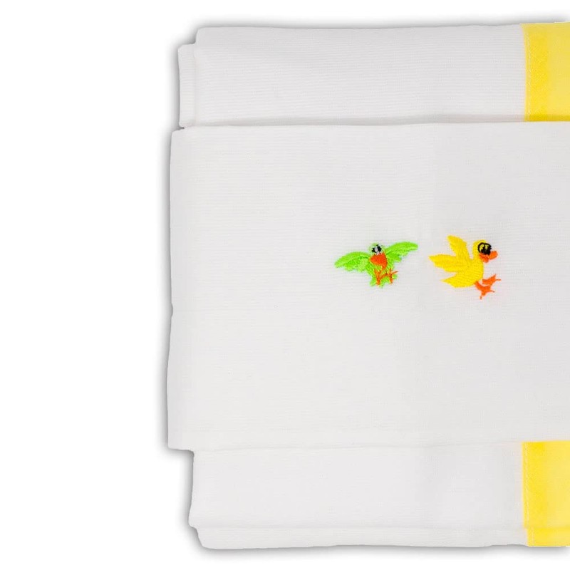 Zigozago - 3-teiliges Baby Bettwäsche Komplett Set Arche Noah -