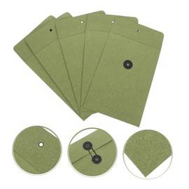 Operitacx 5 Pack Kraft Envelopes Multi-Function Paper File Holders for Party Supplies Wedding Invitations