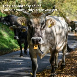 Wumuzai 5 Pack Small Brass Grazing Copper Bells, Mini Cow Sheep Bells for Dogs, Cattle Goat Horse Farm Loud Bells, Noise Makers Anti-Theft Accessories for Christmas Decoration, Green Bronze