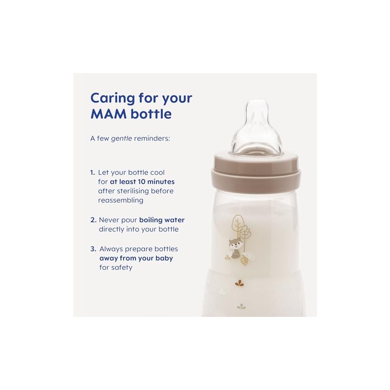 MAM Anti-Colic Bottle and Dummy Set, 17 Pieces, Lilac (Designs