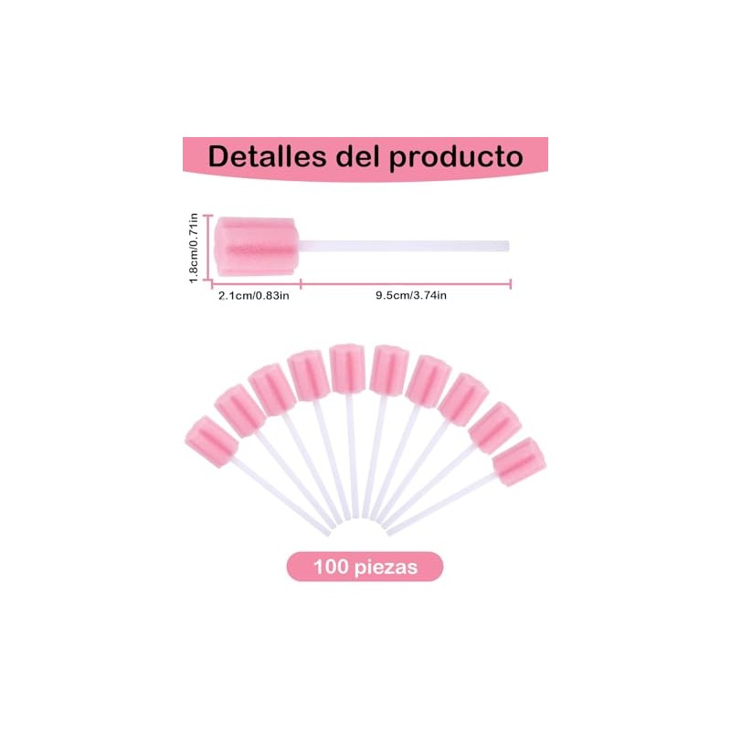Isopos, Hisopos para Uso Diario, 100 Unidades, Diseño con Esponja,