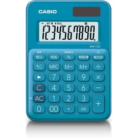 Casio MW-C8C-BU-N Colorful Calculator, Lake Blue, 10 Digits, Mini Just Type