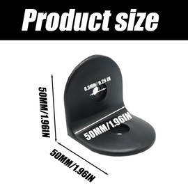 6 Pcs 2" x 2" L Shape Corner Bracket, 90 Degree Right Angle Bracket, Black Plastic L Shape Corner Brace with Screw Cover Cap
