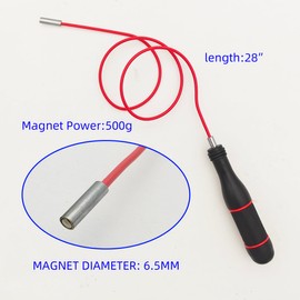 GUTIMORE Flexible Magnetic Pickup Tool set, 50g(4mm)&500g(6.5mm), 28" Flexible Magnet Grabber for Hard to Reach Keys,Bolts,Nuts and Screws