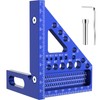 Metric 3D Multi-Angle Measuring Ruler, 22.5°-90° Degree Aluminum Alloy Woodworking