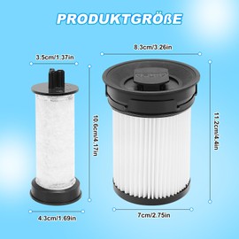 KEEPOW 3 Stück Staubsaugerfilter Ersatzteile für Miele Triflex HX1, Cat & Dog, Triflex HX1 Facelift und Pro, Wiederverwendbarer Staubsauger Filter Zubehör für Miele Akku Staubsauger
