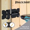 Auxdee Black 90 Degree Adjustable Self Closing Hardware Hinges for