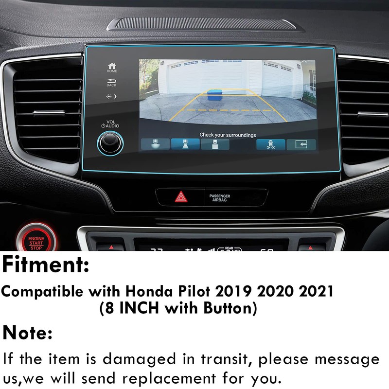 Moonlinks Compatible with 2019-2022 Honda Pilot Screen Protector 8 Inch,Tempered