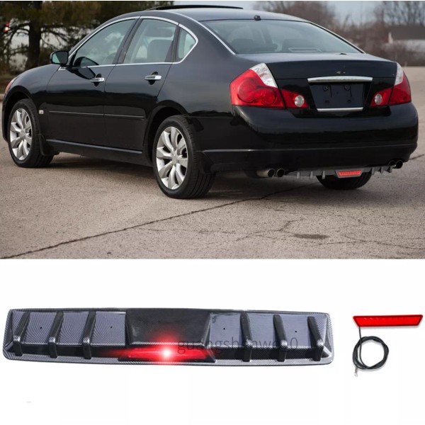 GOODFITMENT Rear Bumper Diffuser Spoiler LED Tail Brake Stop Light