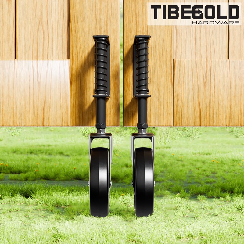 TIBEGOLD 5" Spring Loaded Gate Caster, Heavy Duty Gate Wheel