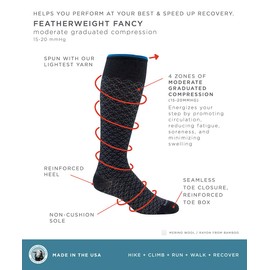 Sockwell Featherweight Fancy Moderate Graduated Compression Socks for Women, natural