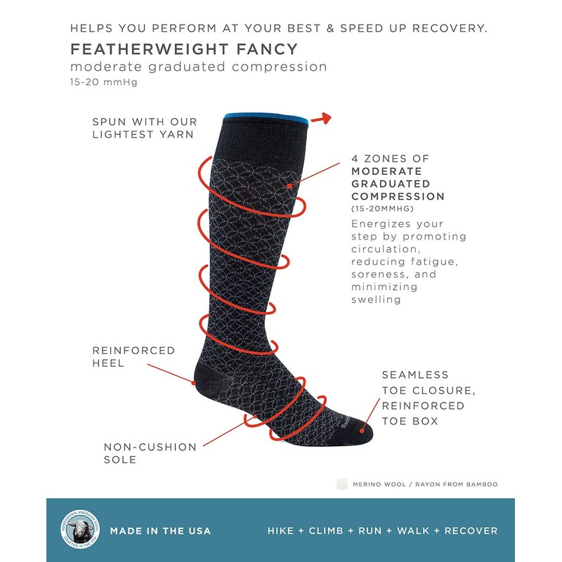 Sockwell Featherweight Fancy Moderate Graduated Compression Socks for Women, natural