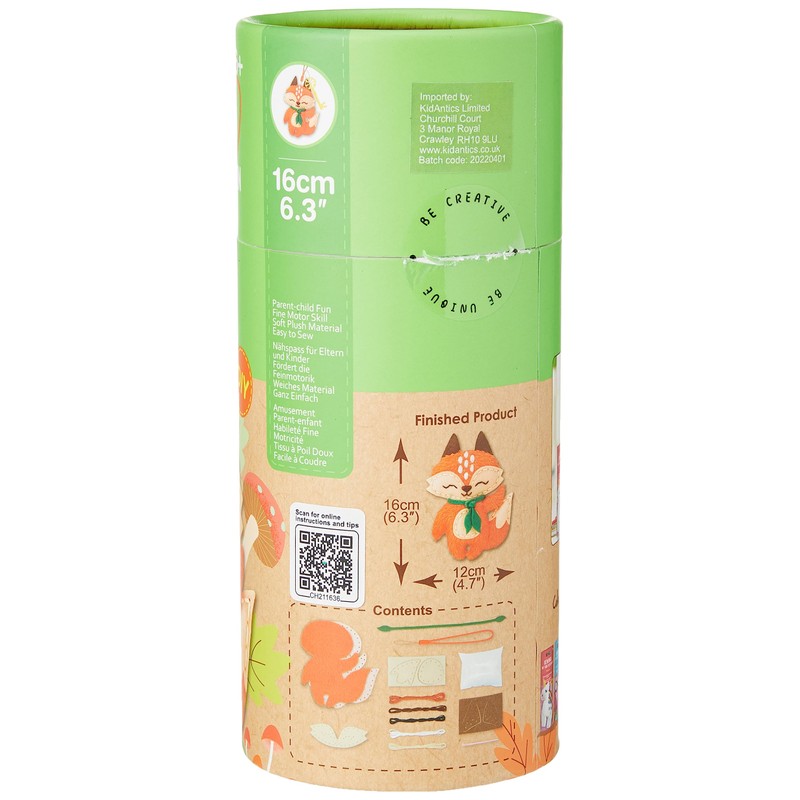 Avenir Plush Sewing Keychain Kit | Fox | Sewing Kit