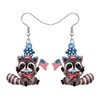 DALANE Acrylic Cute 4th of July Raccoon Earrings Outfit American
