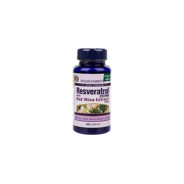 Holland & Barrett Resveratrol 250mg with Red Wine Extract 10mg 60 capsules