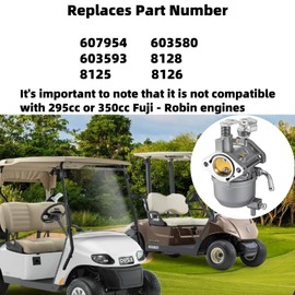 Carburetor Tune Up Kit Fits for EZGO Engine RXV 2008, Gas Golf Carts 2010-2015 TXT, 2010-2014 Valor with Fuel Pump, Carb for 13HP FJ400D Engine Motor Golf Cart