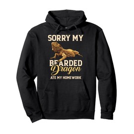 Bearded Dragon Cute Lizard Beardie Ate My Homework Pullover Hoodie