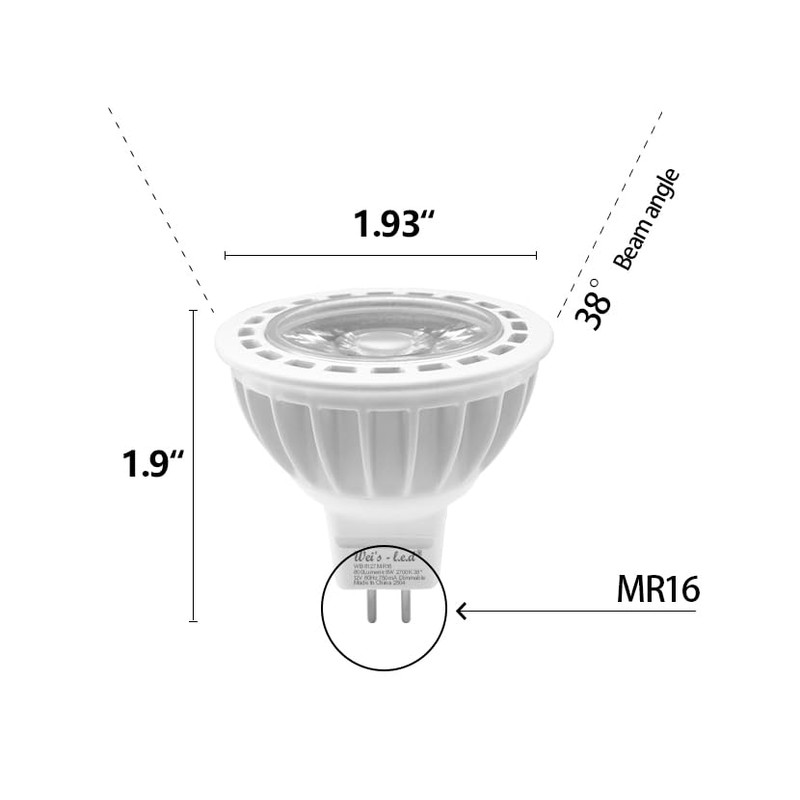 wei's-l.e.d 8W MR16 GU5.3 Led Bulbs, High Power, 800 Lumens,