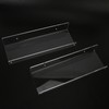 2Pcs Floating Wall Ledge Shelf Acrylic Concealed Bathroom Rack for