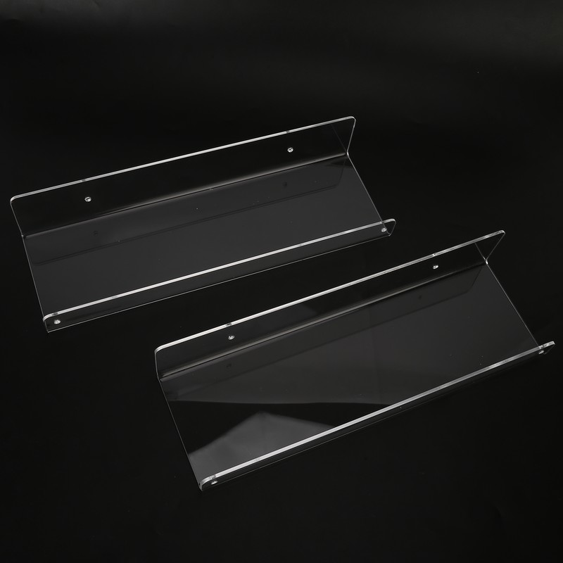 2Pcs Floating Wall Ledge Shelf Acrylic Concealed Bathroom Rack for
