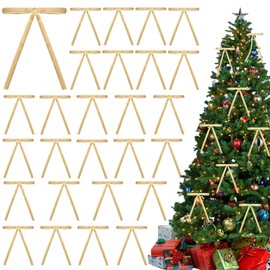 30 Pcs Khaki Velvet Christmas Bows, Vintage Premade Velvet Bows for Christmas Tree Wreath Rustic Crafts Velvet Gift Bows Velvet Xmas Bows Decor 5 X 7 Inch, Width of 3/8"