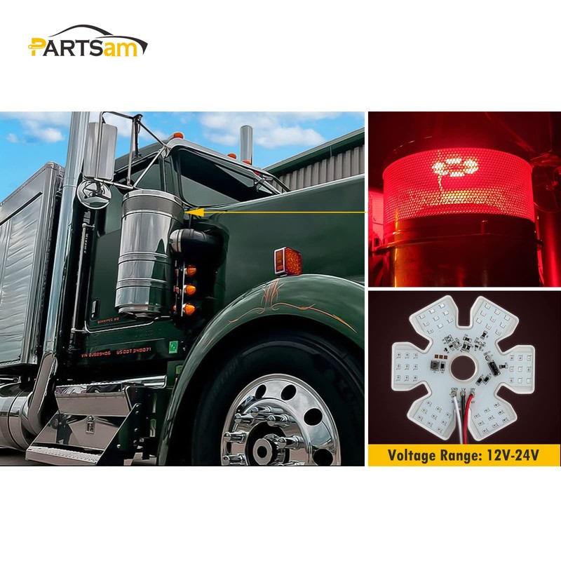 Partsam 2Pcs Ultra-Thin Hex Style Dual Function Interior 54 LED