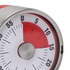 Mechanical Countdown Timer 60 Minute Magnetic Stainless Steel Visual Kitchen