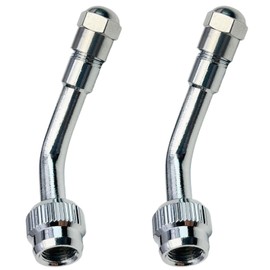 Valve Stem Extenders,45 Degree 90 Degree 135 Degree Schrader Tire Valve Extension Compatible for Dual Wheels Passenger Cars, RV, Stroller, Bicycles, Motorcycles and Trailers (2 Pack 135 Degree)