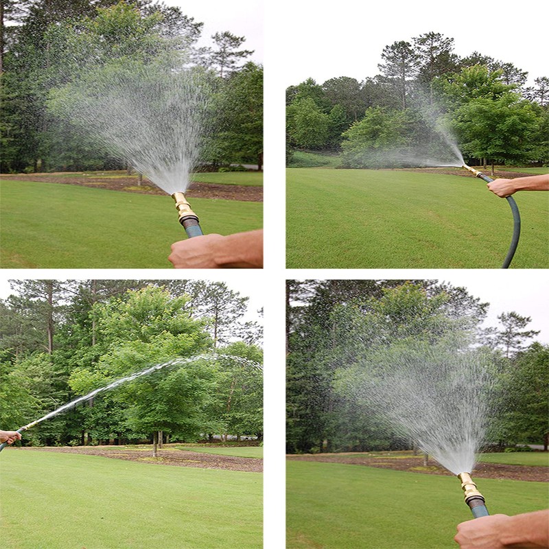 Solid Brass Adjustable Torsion Hose Nozzle 4" Heavy Duty Brass