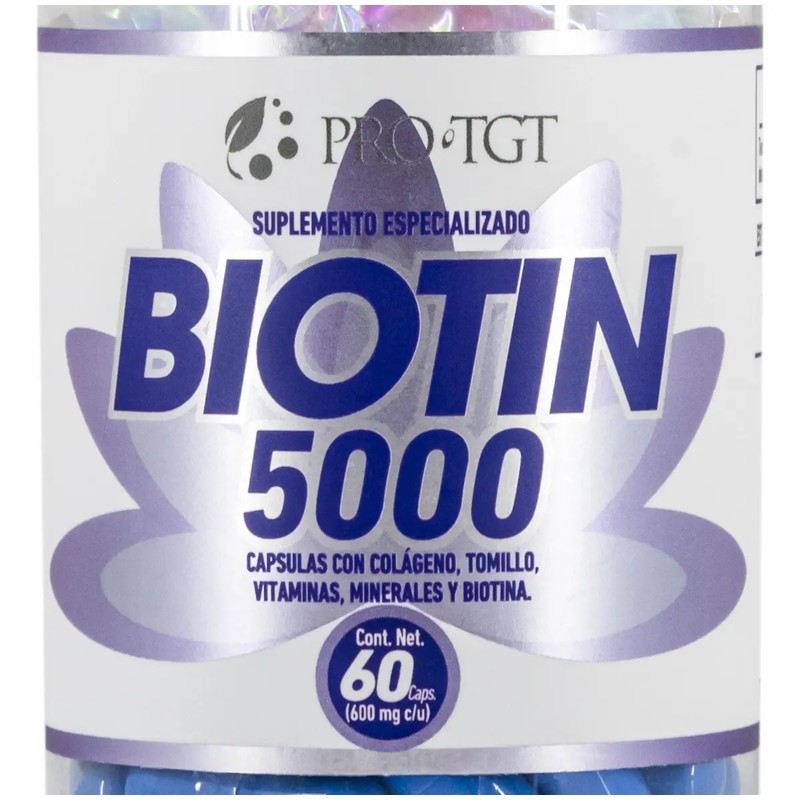 Biotina 5000 60 Cápsulas (biotina Bariatrica) Protgt Sin Sabor
