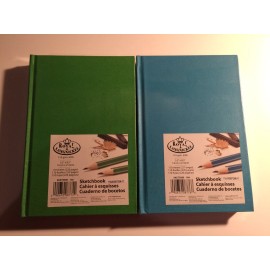 2 Pack - Royal & LangNickel Hardback Sketchbook 110 Sheets each (BLUE & GREEN)