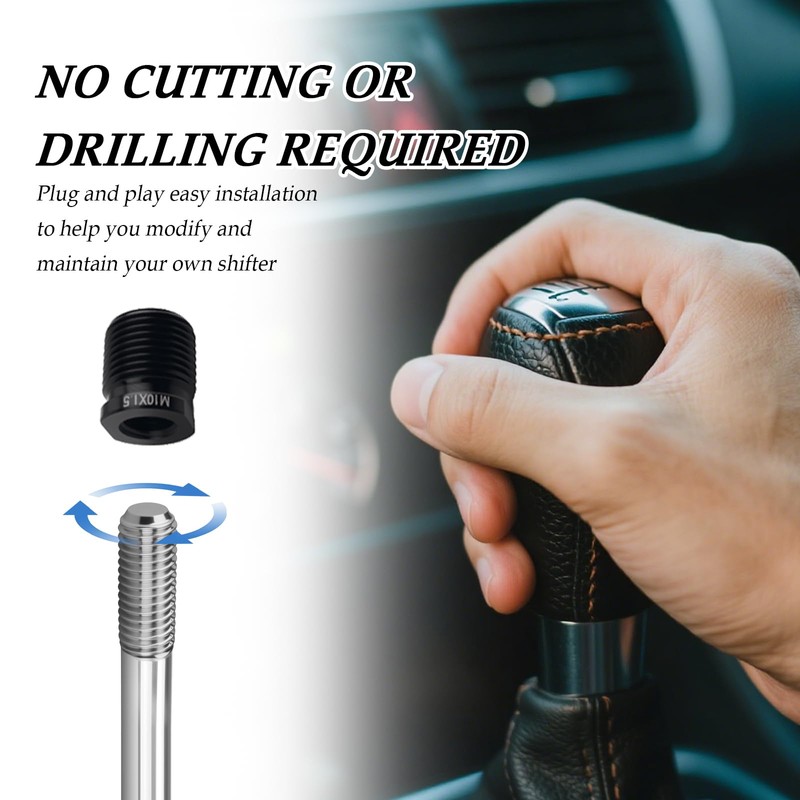 YGDMD 5PCS Gear Shift Knob Adapter,Multi-Size Gear Knob Adapter Includes