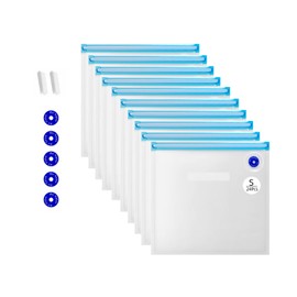 Sous Vide Bags Reusable 24 Pcs, Reusable Vacuum Seal Bags Compatible for Food for Anova, Joule Cookers, BPA Free Sous Vide Kit