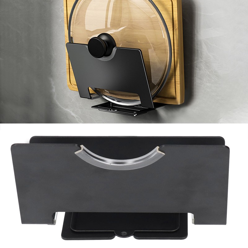 Pot Lid Holder Stainless Steel Wall Mounted Bracket Hole Free