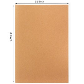 Nicunom 30 Pack A5 Kraft Notebooks, Bulk Blank Journals for Kids, Travel Journal Unlined Sketchbooks Memo Diary Planner for Office Classroom Supplies, 60 Pages, 8.3x5.5 inch