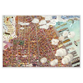 Antiguos Maps - Bird's Eye View Map of Greenwich Village Circa 1920 - Measures 24 in x 36 in (610 mm x 915 mm)