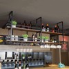 Ceiling Wine Glass Rack - 39.3in Hanging Wine Rack with