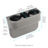 Gray Multifunctional Car Cup Holder Car Seat Organizer Gap Filler