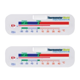 Kühlschrankthermometer Analog und Gefrierschrank Thermometer - Ideale Temperaturanzeige für Kühlschränke – Kühlschrank-Gefrierschrank-Thermometer Analog im Doppelpack