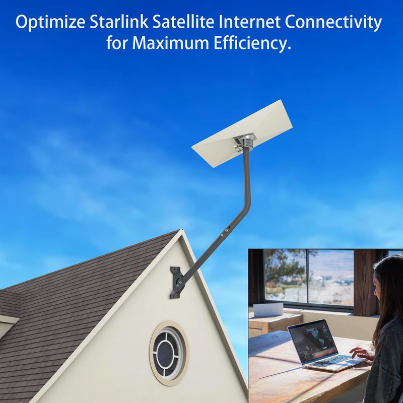 CEKAY Starlink Mounting Kit – Sturdy Pole Mount with Adapter
