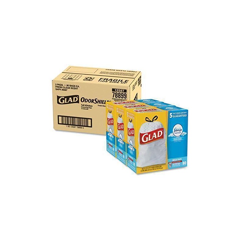 Glad+Fresh+Clean+13gal+Tall+Drawstring+Bags