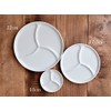 Tableware East Divider Dish Small Snack Plate 2 Dividers White