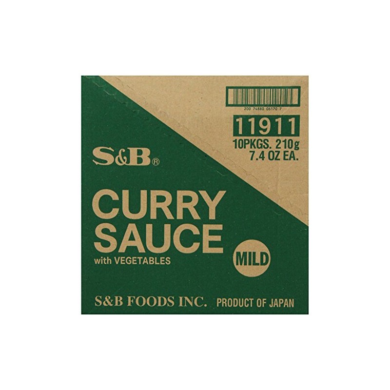 S&B Curry Sauce with Vegetables Mild, 7.4-Ounce (Pack of 10)