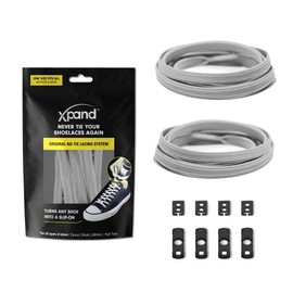 Xpand No Tie Elastic Shoelaces with Hidden Lace Locks. Tieless Stretch Comfort. One Size Fits All for Sports and Training
