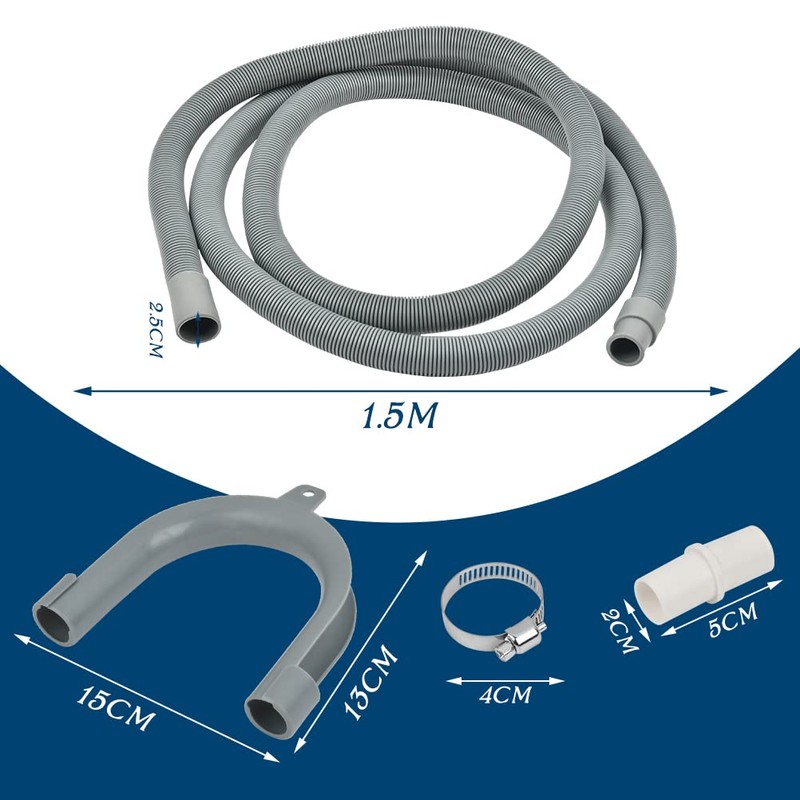 DODUOS 1.5M Long Drain Hose Extension Pipe Kit, Universal Replacement