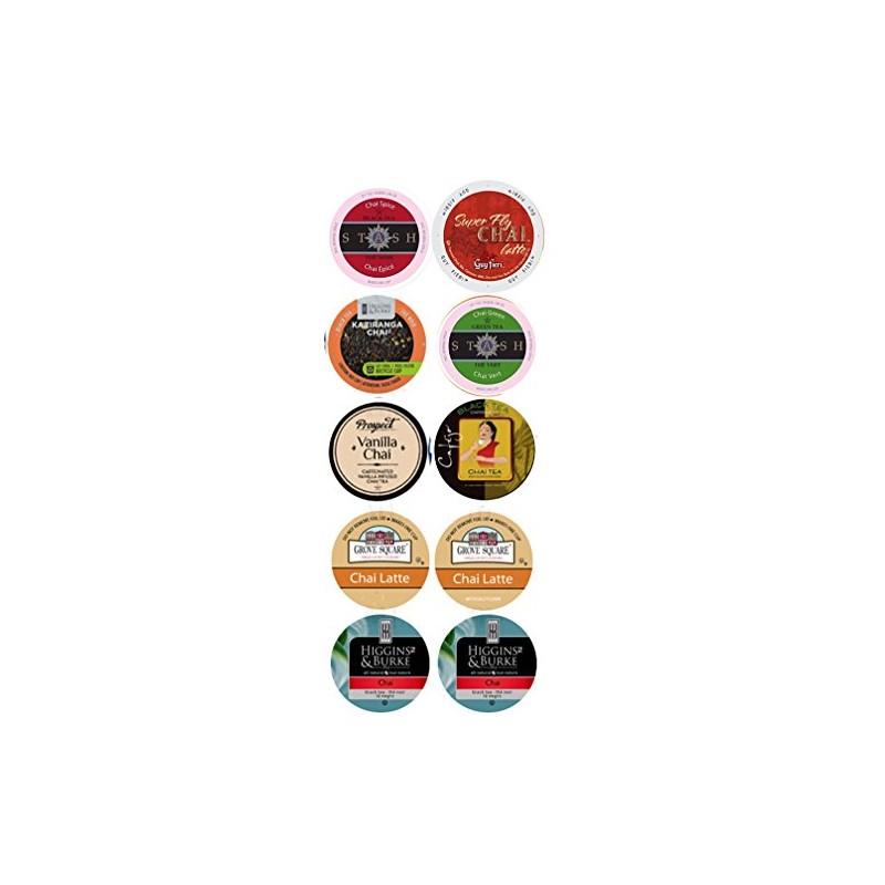 10 Cup CHAI Tea & CHAI LATTE Zesty Sampler! 6